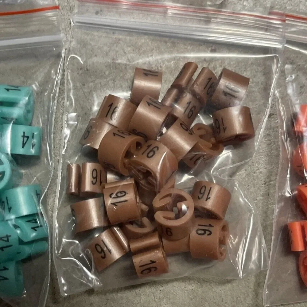 225PCS Snap on Hanger Size Markers Plastic Garment Sizers Donuts Cubes Retail
